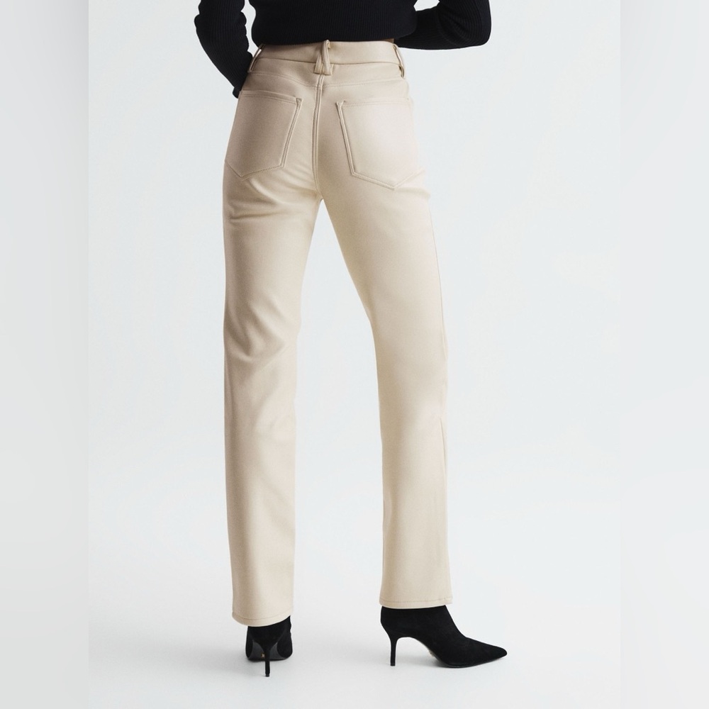 Good American Better Than Leather Pants in Off White - Picture 4 of 8